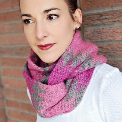 Gradient Infinity Scarf from Knitterella in three colors