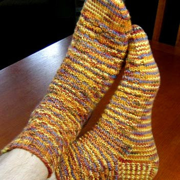 Underwater Basketweaving Socks pattern from Gardiner Yarn Works