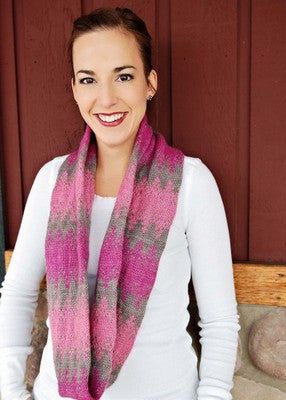Gradient Infinity Scarf in three colors from Knitterella