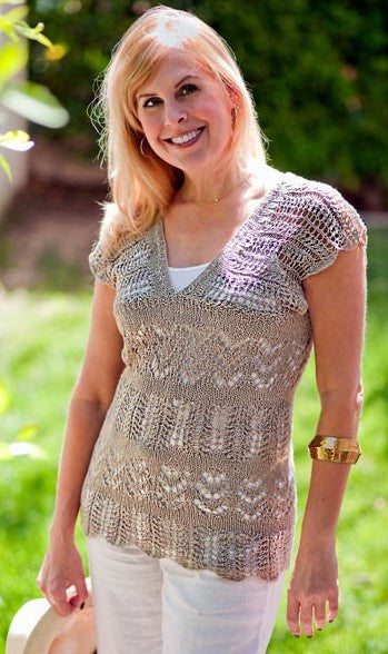 Jordan lace tunic pattern from Knit and Tonic
