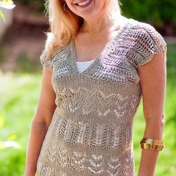 Jordan lace tunic pattern from Knit and Tonic