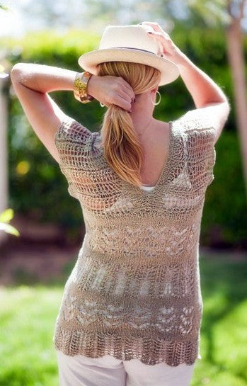 Jordan lace tunic pattern from Knit and Tonic