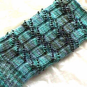 Bead Ribbed Socks by Heartstrings Fiberarts