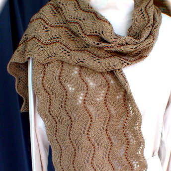 Beaded Lace Scarf II by Heartstrings Fiberarts
