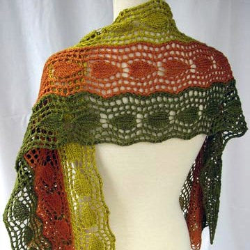 Bi-Directional Lace Strips Stole by Heartstrings Fiberarts