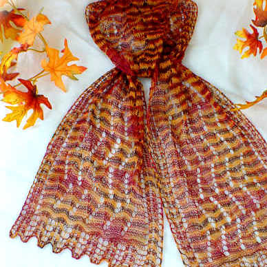 Colorful Splendor Lace Scarf by Heartstrings Fiberarts
