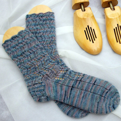 Errant Ankles Lace Socks by Heartstrings Fiberarts