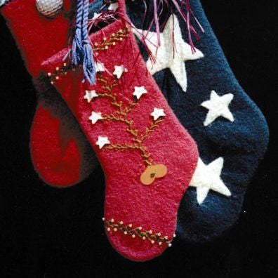 Felted Christmas Stocking by Two Old Bags