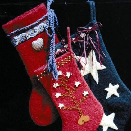 Felted Christmas Stocking by Two Old Bags