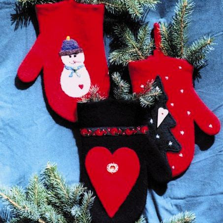 Felted Door Mittens by Two Old Bags