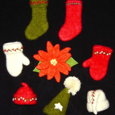 Felted Ornaments by Two Old Bags