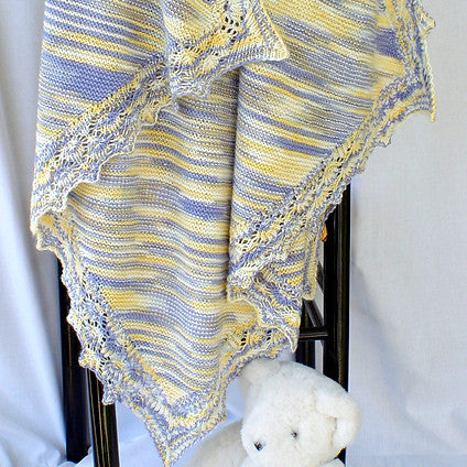 Filigree Lace-Edged Baby Blanket by Heartstrings Fiberarts