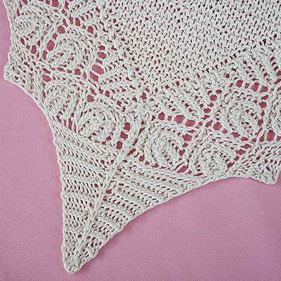 Filigree Lace-Edged Baby Blanket by Heartstrings Fiberarts