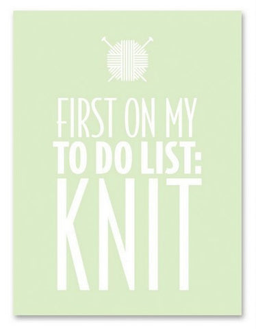 Knitterella Notepad - First on My To Do List