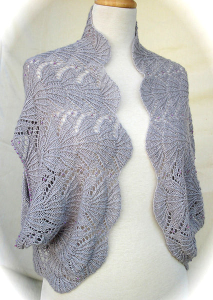 Hug-Me-Tight Fan Lace Jacket Wrap by Heartstrings Fiberarts