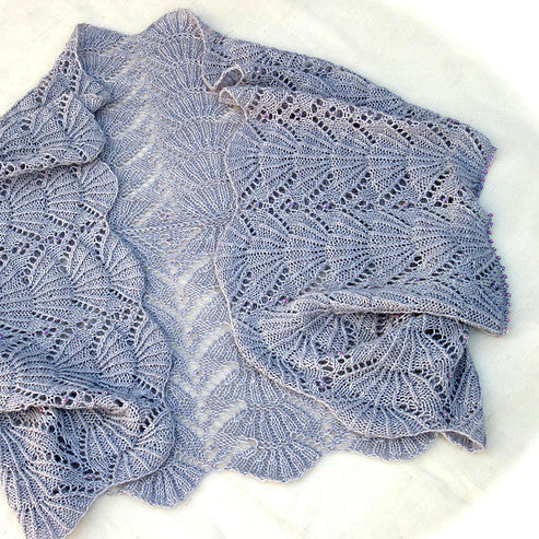 Hug-Me-Tight Fan Lace Jacket Wrap by Heartstrings Fiberarts