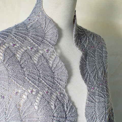 Hug-Me-Tight Fan Lace Jacket Wrap by Heartstrings Fiberarts