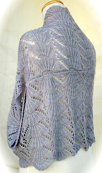 Hug-Me-Tight Fan Lace Jacket Wrap by Heartstrings Fiberarts