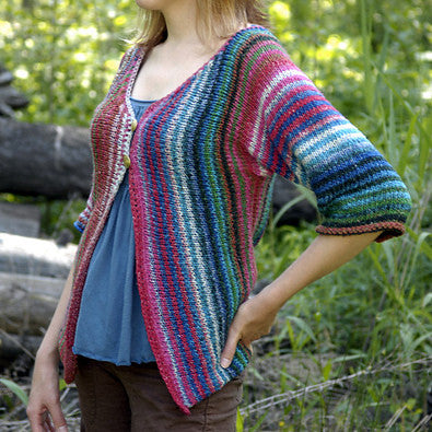 Linear cardigan pattern from Kate Jackson Knits