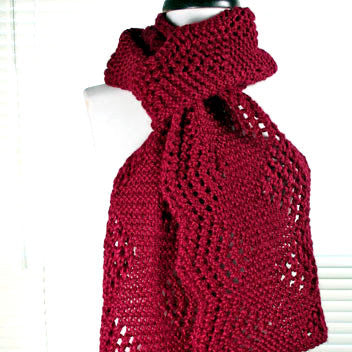 Any-Gauge Reversible Pinecone Scarf by Gardiner Yarn Works