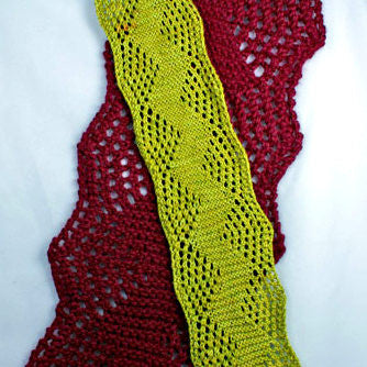 Any-Gauge Reversible Pinecone Scarf by Gardiner Yarn Works