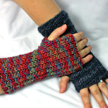 Seeded Rib Wristwarmers from Gardiner Yarn Works