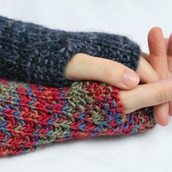 Seeded Rib Wristwarmers from Gardiner Yarn Works