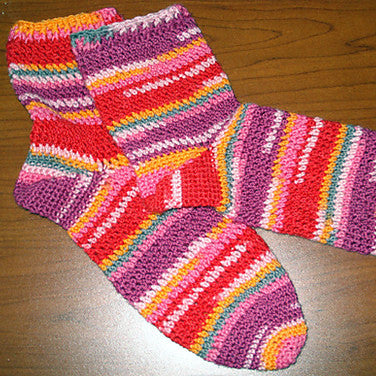 Toe-Up Crochet Socks by KRW Knitwear