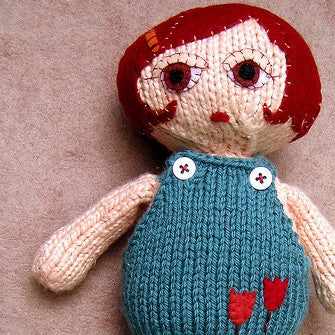Tulip knitted doll pattern from Caffaknitted