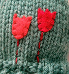 Tulips closeup for knitted doll pattern from Caffaknitted