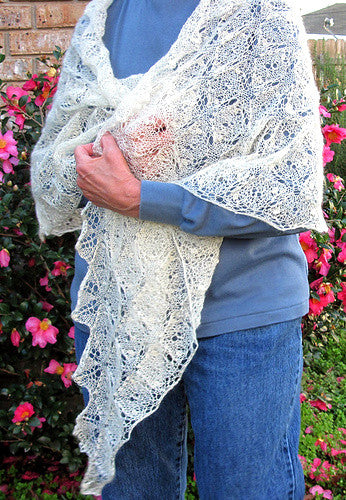 White Lotus Stole by Heartstrings Fiberarts