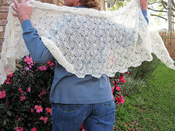 White Lotus Stole by Heartstrings Fiberarts